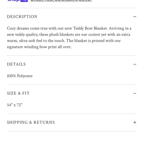 Lavender LoveShackfancy Teddy Throw Blanket - Picture 5 of 5